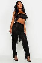 Boohoo All Over Tassle Trouser Co-ord