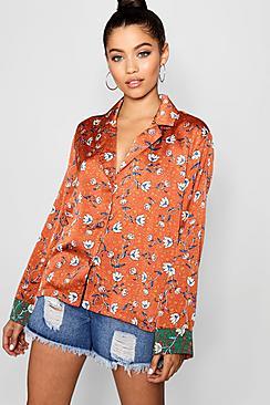 Boohoo Printed Pj Blazer