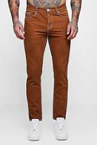 Boohoo Skinny Fit Rigid Jeans With Contrast Stitch