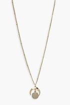 Boohoo Horn & Stone Simple Necklace