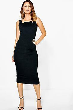 Boohoo Sinead Double Strap Detail Midi Dress