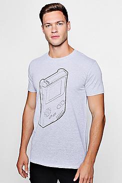 Boohoo Retro Gameboy Print T-shirt