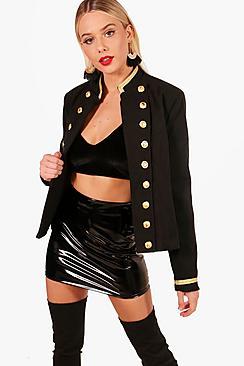 Boohoo Abigail Military Crop Jacket