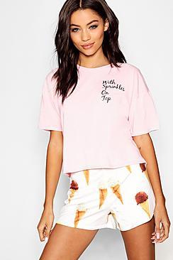 Boohoo Ice Cream Pj Short Set