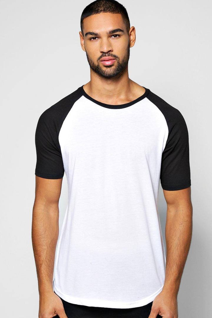 Boohoo Short Sleeve Raglan T Shirt Black