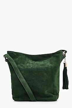 Boohoo Laura Suedette Bucket Cross Body Bag