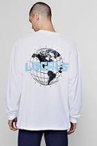 Boohoo Oversized Long Sleeve T-shirt With Multi Print