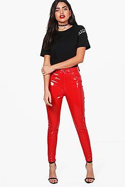 Boohoo Indie High Shine Premium Patent Trousers