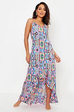 Boohoo Neon Paisley Eclipse Maxi Dress