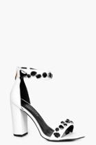 Boohoo Katie Embellished Two Part Block Heel White
