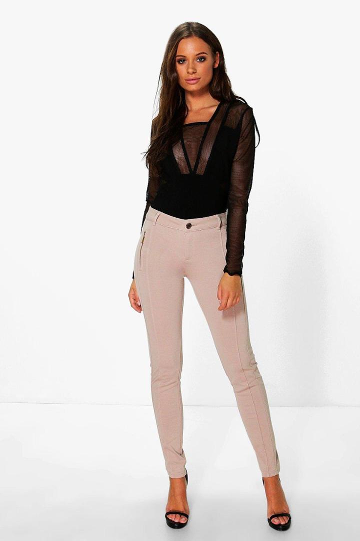 Boohoo Alisha Premium Stretch Jegging Stone