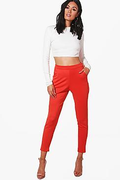 Boohoo Camilla Skinny Stretch Scuba Trousers