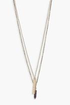 Boohoo Semi-precious Amethyst Layered Necklace