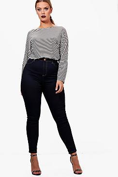 Boohoo Plus Katie Mid Rise Jegging