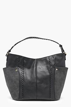 Boohoo Whipstitch & Pocket Day Bag