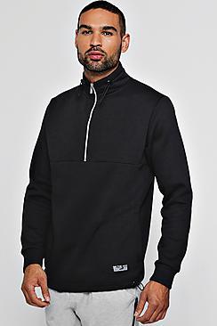 Boohoo Funnel Neck Sweater With Stitch Detailing