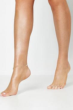 Boohoo Diamante Drop Anklet