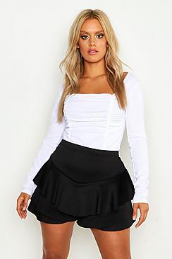 Boohoo Plus Ruffle Skort