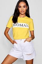Boohoo Petite Oversized Woman T-shirt