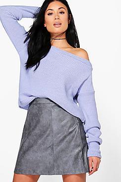 Boohoo Milly Off The Shoulder Jumper