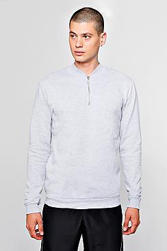 Boohoo Track Sweater With Zip