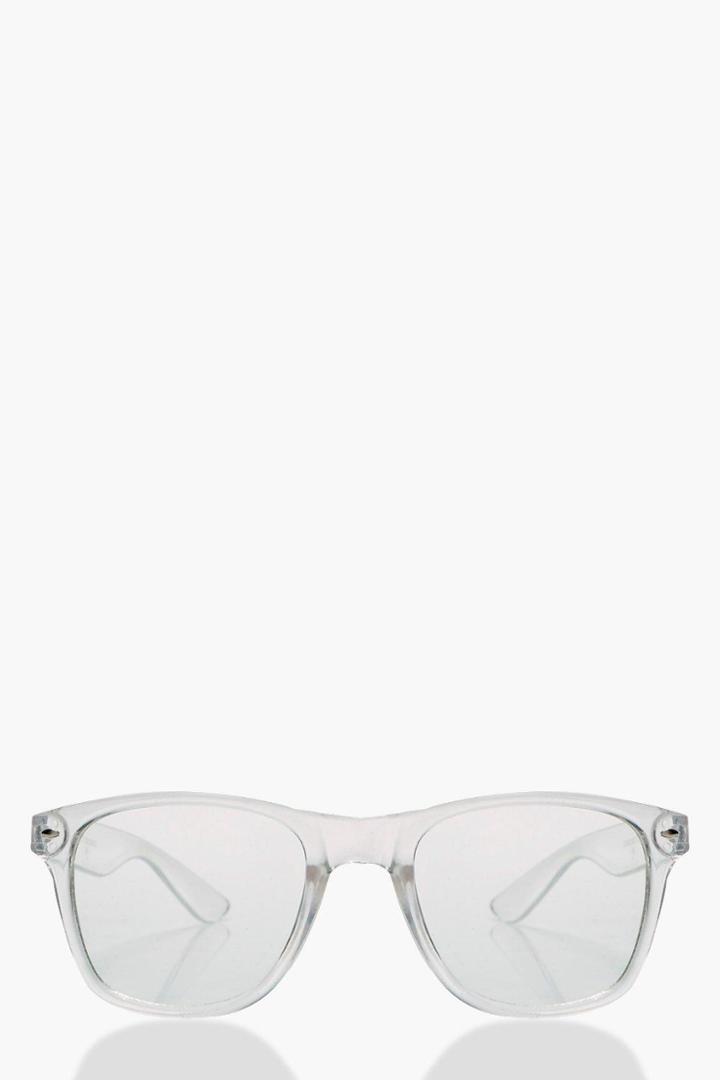 Boohoo Dulcie Clear Frame Square Fashion Glasses Clear