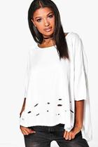 Boohoo Mia Laundered Oversized T-shirt