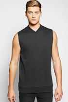 Boohoo Bomber Neck Sleeveless Sweatshirt