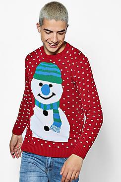 Boohoo Large Snowman Christmas Jumper