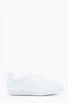 Boohoo Retro Lace Up Running Trainers White