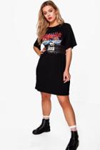Boohoo Plus Blair Printed Band Belt 2 In 1 T-shirt Dress Multi