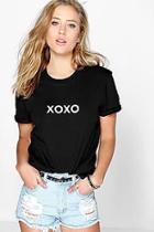 Boohoo Sarah Xoxo Slogan T-shirt
