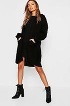 Boohoo Belted Slouchy Cable Knit Cardigan