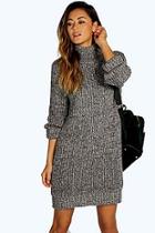 Boohoo Lexi Roll Neck Mam Jumper Dress