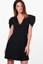 Boohoo Niamh Please Sleeve Shift Dress