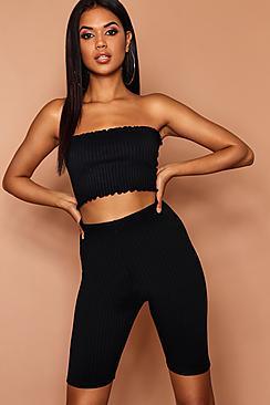 Boohoo Jumbo Rib Bandeau