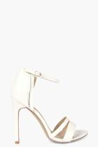 Boohoo Cassie Strappy Two Part Heels White