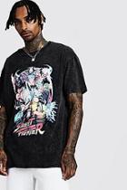 Boohoo Oversized Washed Street Fighter T-shirt