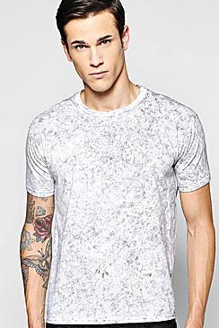 Boohoo Black Snow Wash T Shirt