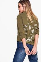 Boohoo Petite Evelyn Embroidered Back Shirt