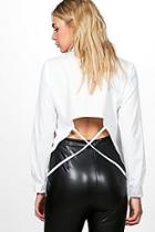 Boohoo Tamara Tie Back Shirt