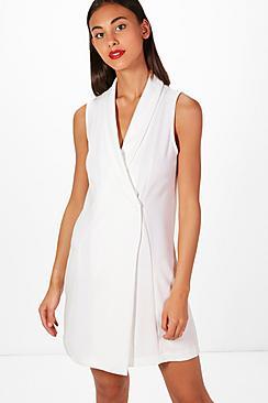 Boohoo Emily Tailored Tux Dress