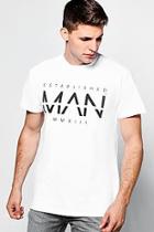 Boohoo Established Large Man Print T-shirt