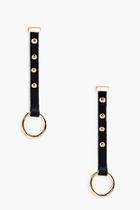 Boohoo Meggan Studded Strap Loop Earrings