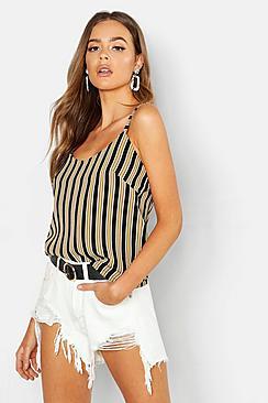 Boohoo Woven Stripe Cami