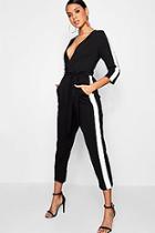 Boohoo Jemima Stripe Side Jumpsuit