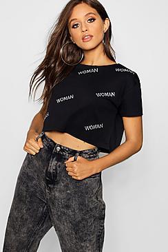 Boohoo Lucy Diamante Woman Crop T-shirt