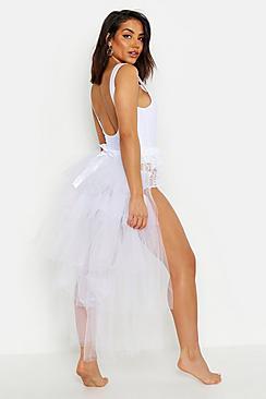 Boohoo Bridal Belt With Layered Tutu
