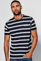 Boohoo Jaquard Stripe T-shirt
