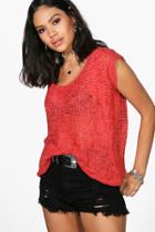 Boohoo Alice Slouchy T-shirt Orange